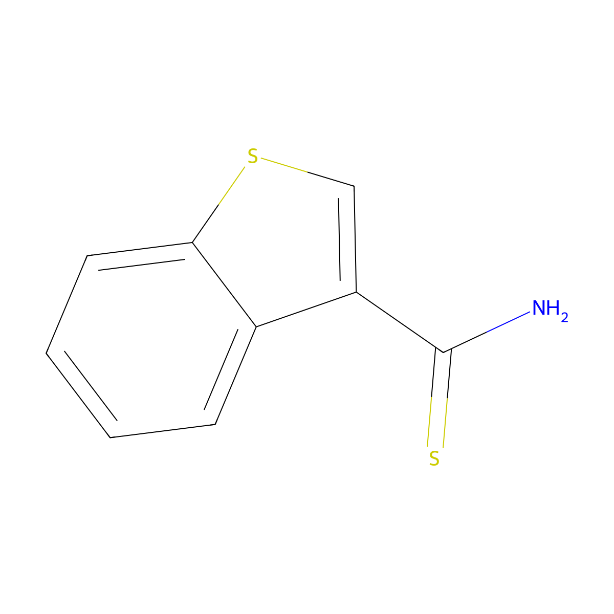 1-Benzothiophene-3-carbothioamide molecular structure, CAS 24662-24-6