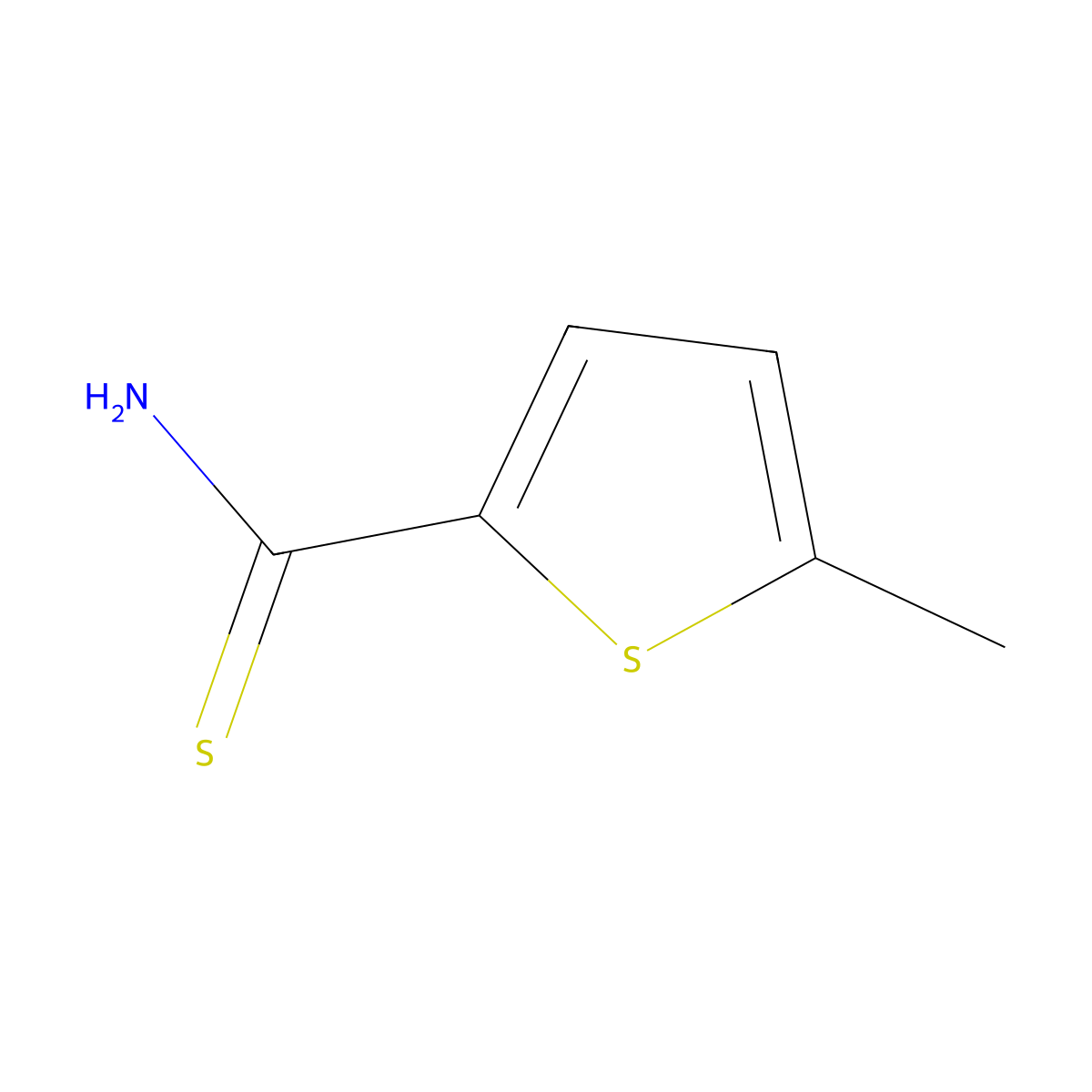 5-Methylthiophene-2-carbothioamide molecular structure, CAS 24662-28-0