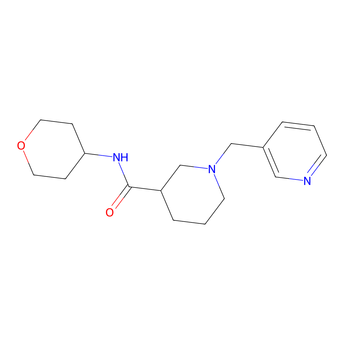 N-(oxan-4-yl)-1-[(pyridin-3-yl)methyl]piperidine-3-carboxamide molecular structure, CAS 2466224-31-5