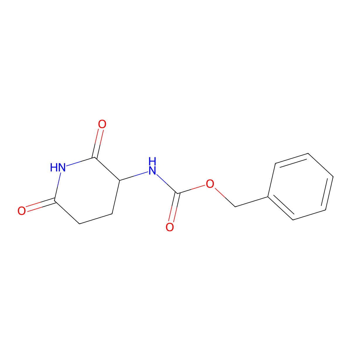3-N-Cbz-amino-2,6-Dioxo-piperidine molecular structure, CAS 24666-55-5