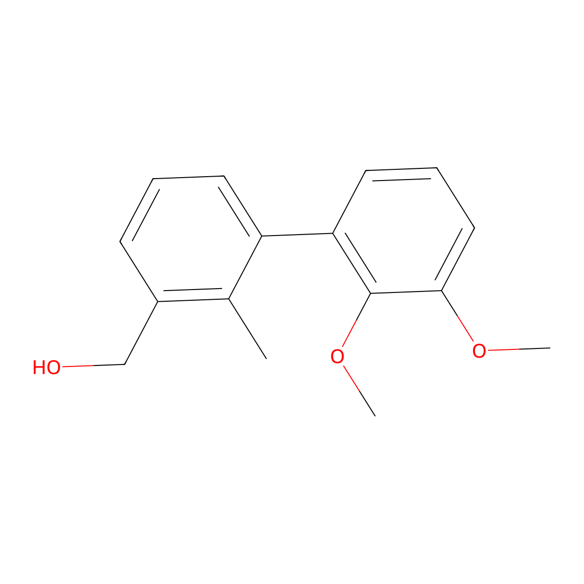 (2',3'-Dimethoxy-2-methyl-[1,1'-biphenyl]-3-yl)methanol molecular structure, CAS 2466695-61-2