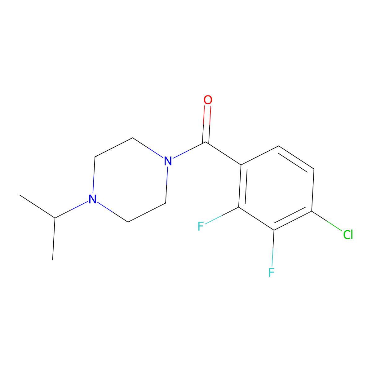 (4-Chloro-2,3-difluorophenyl)[4-(1-methylethyl)-1-piperazinyl]methanone molecular structure, CAS 2466790-28-1