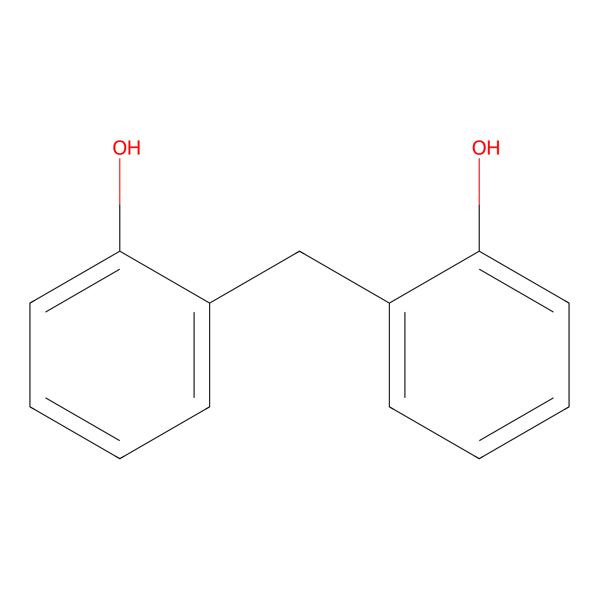 Bis(2-hydroxyphenyl)methane molecular structure, CAS 2467-02-9