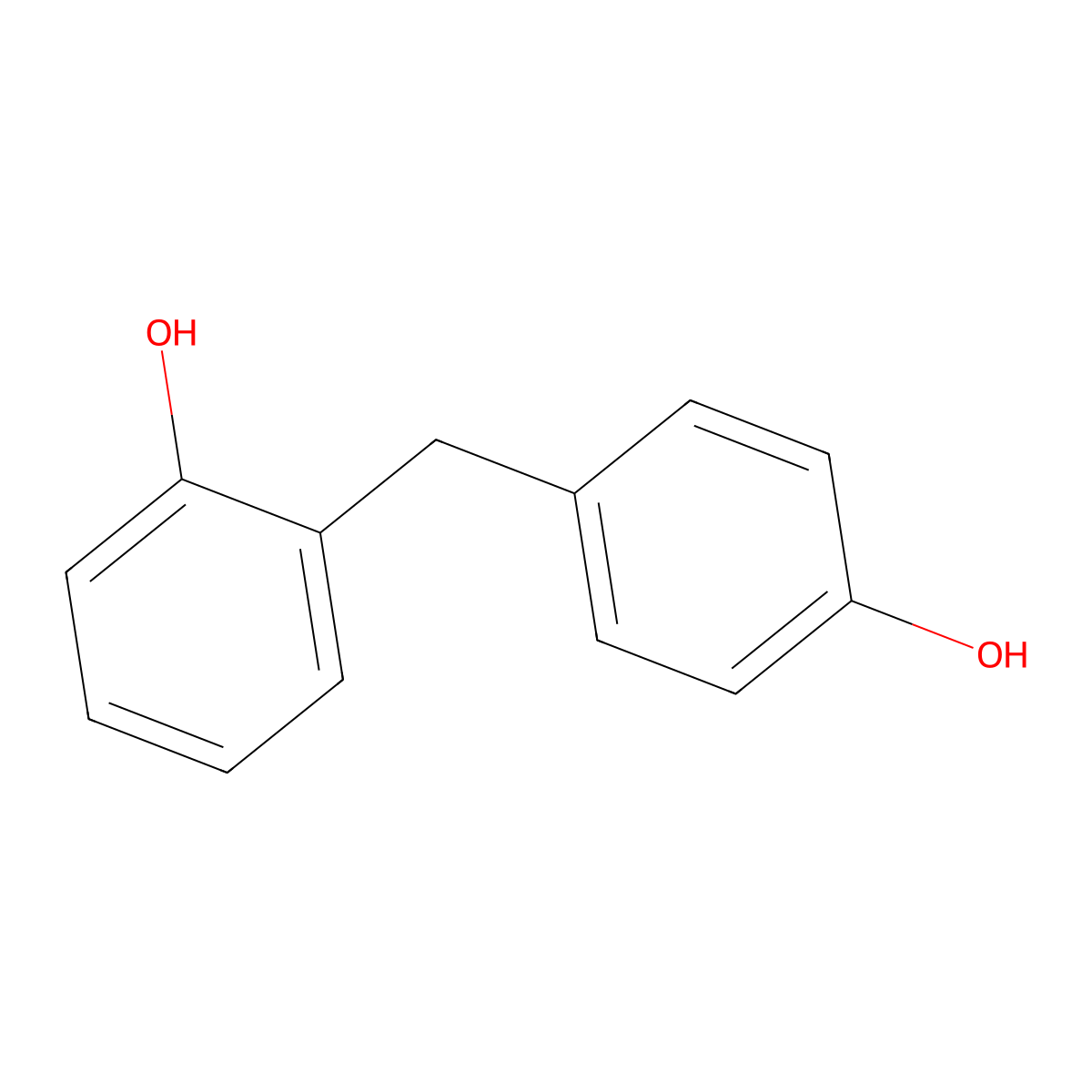 2,4'-Dihydroxydiphenylmethane molecular structure, CAS 2467-03-0