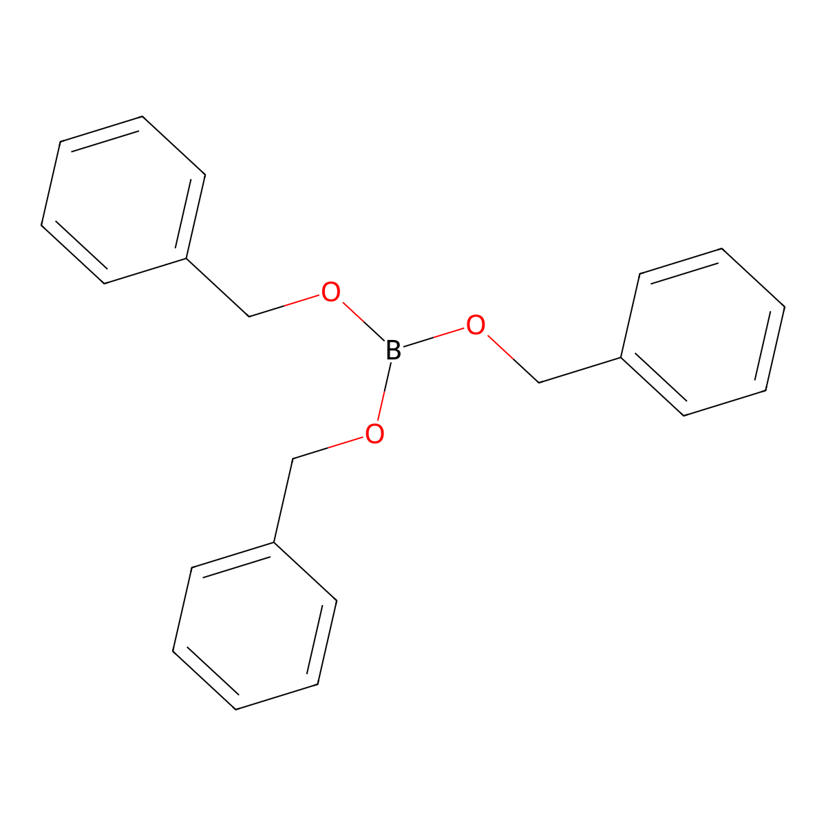 Tribenzyl borate molecular structure, CAS 2467-18-7