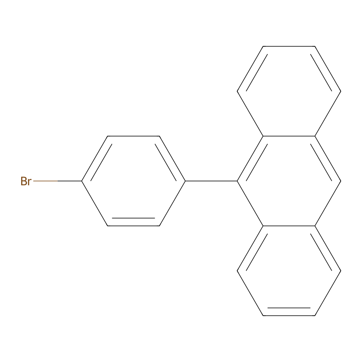 9-(4-Bromophenyl)anthracene molecular structure, CAS 24672-71-7
