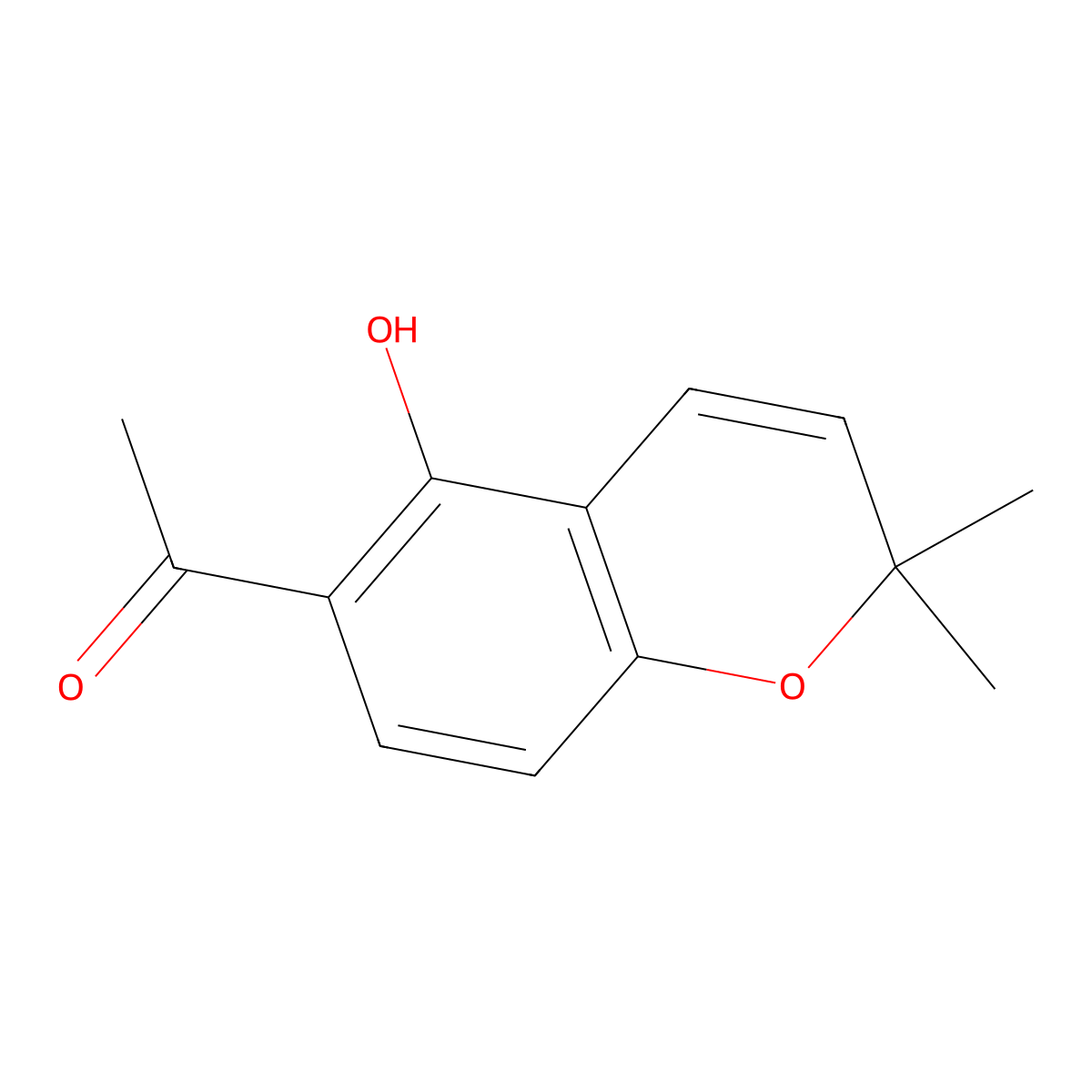 1-(5-Hydroxy-2,2-dimethylchromen-6-yl)ethanone molecular structure, CAS 24672-84-2