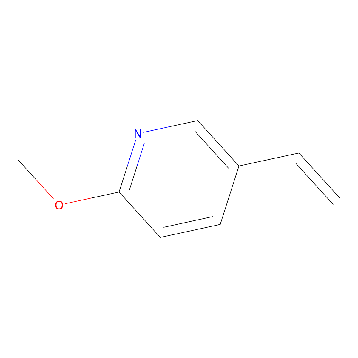 5-Ethenyl-2-methoxypyridine molecular structure, CAS 24674-39-3