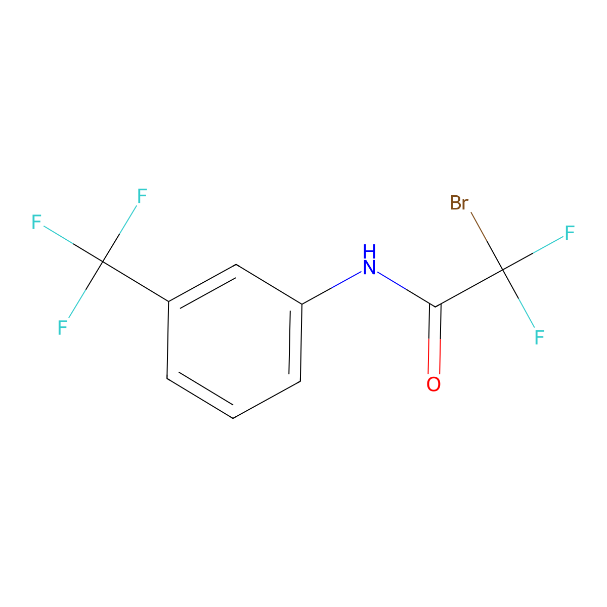 2-Bromo-2,2-difluoro-N-(3-(trifluoromethyl)phenyl)acetamide molecular structure, CAS 2467505-67-3
