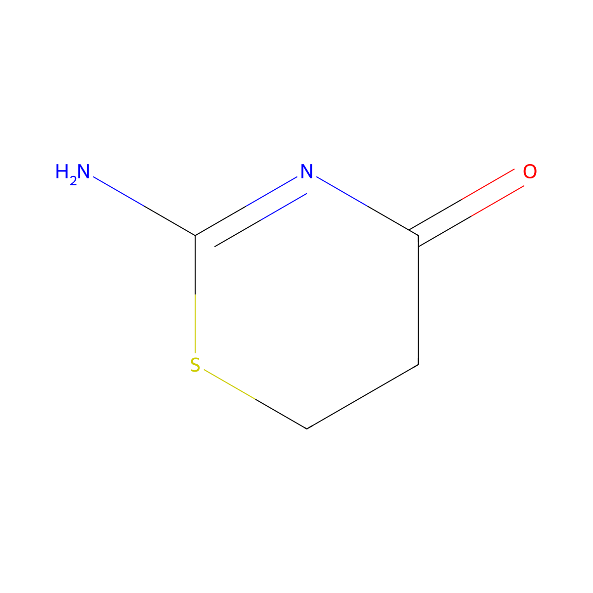 2-Amino-5,6-dihydro-4H-1,3-thiazin-4-one molecular structure, CAS 24676-14-0