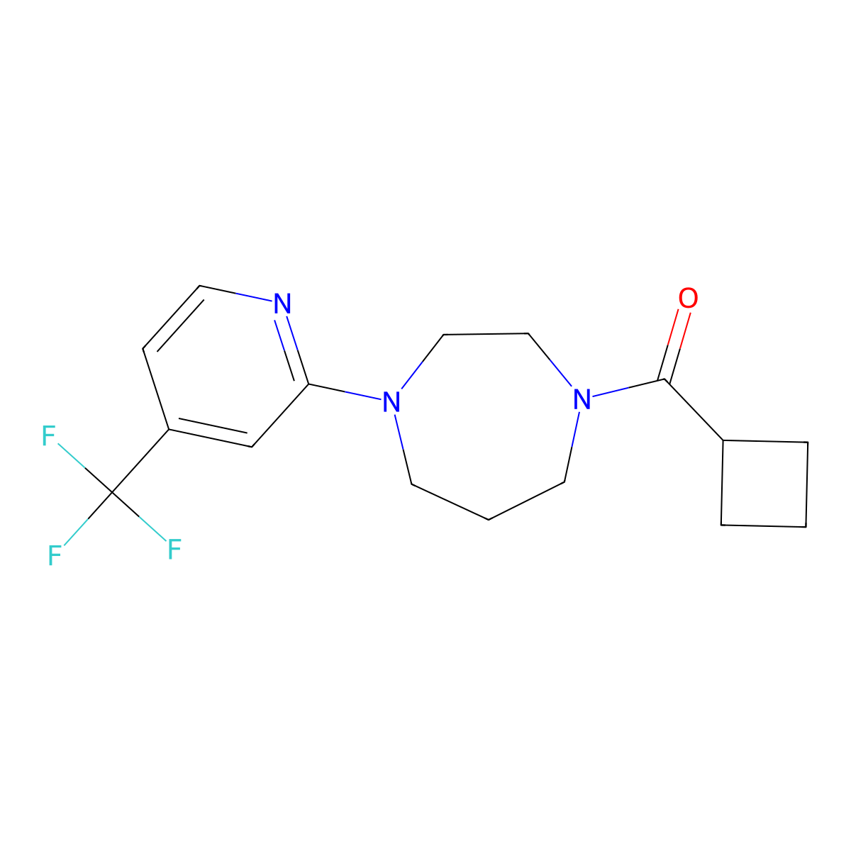 1-Cyclobutanecarbonyl-4-[4-(trifluoromethyl)pyridin-2-yl]-1,4-diazepane molecular structure, CAS 2467845-94-7