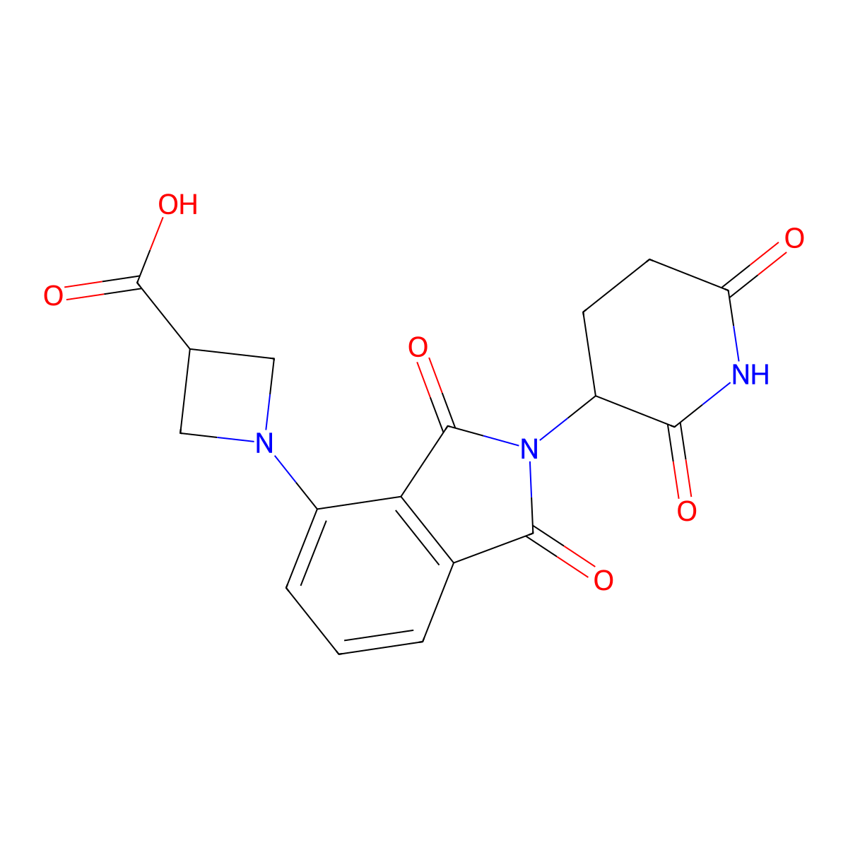 1-(2-(2,6-Dioxopiperidin-3-yl)-1,3-dioxoisoindolin-4-yl)azetidine-3-carboxylic acid molecular structure, CAS 2467965-69-9