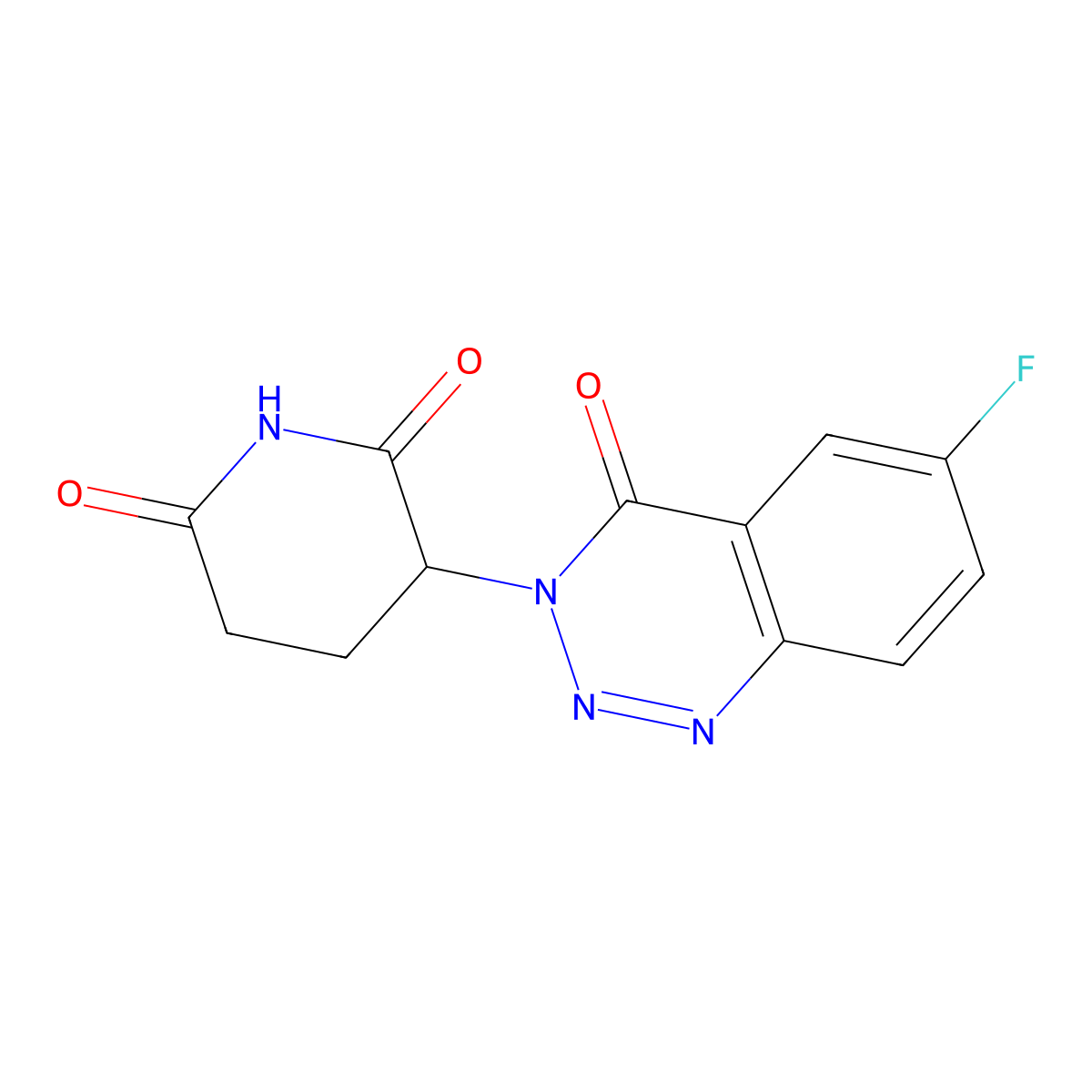 3-(6-Fluoro-4-oxobenzo[d][1,2,3]triazin-3(4H)-yl)piperidine-2,6-dione molecular structure, CAS 2467965-85-9