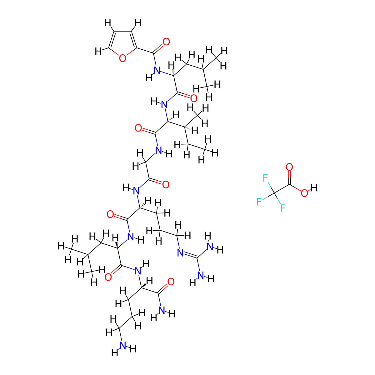 2-Furoyl-LIGRLO-amide TFA molecular structure, CAS 2468029-34-5