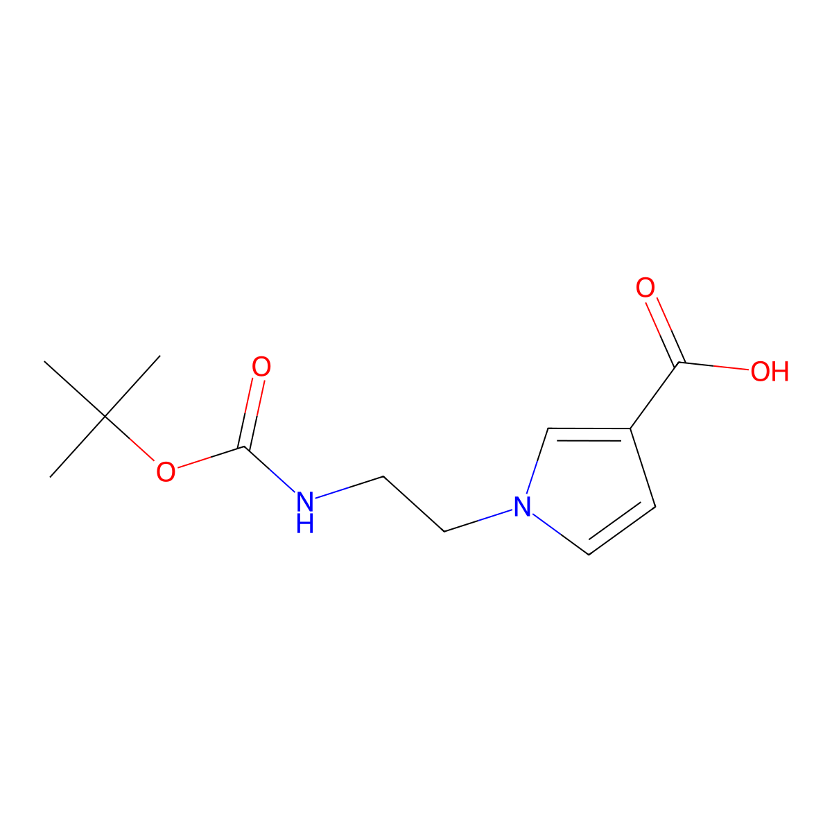 1-(2-{[(tert-butoxy)carbonyl]amino}ethyl)-1H-pyrrole-3-carboxylicacid molecular structure, CAS 2468047-25-6