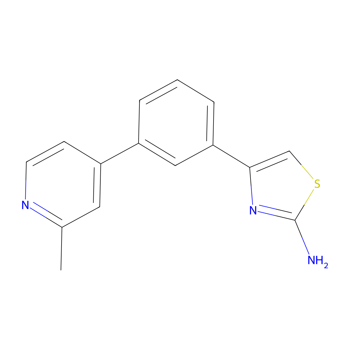 4-(3-(2-Methylpyridin-4-yl)phenyl)thiazol-2-amine molecular structure, CAS 2468047-78-9