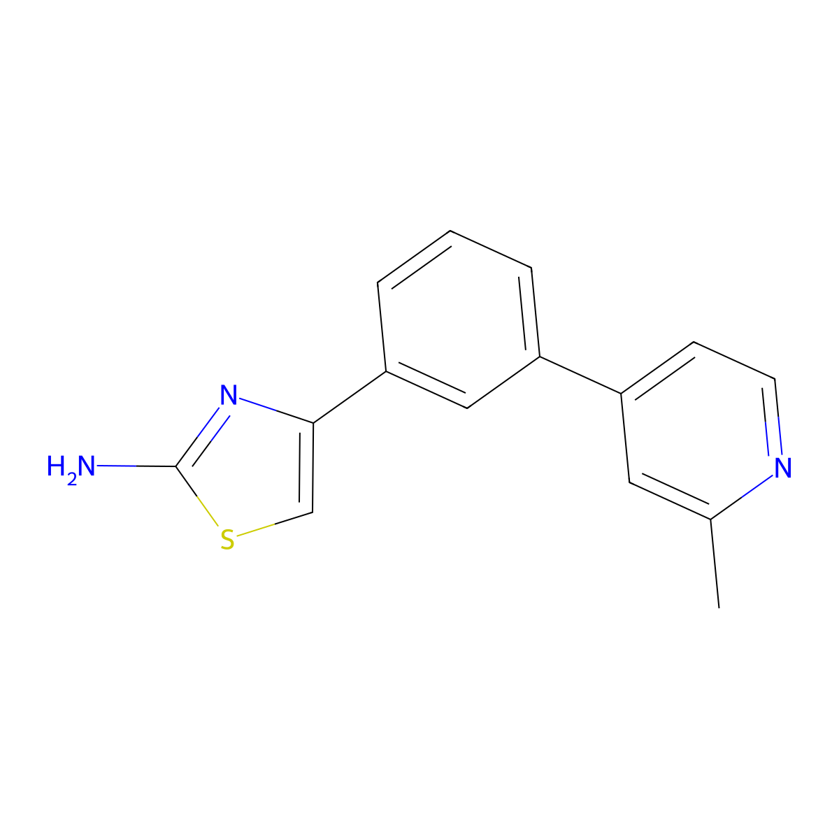4-(3-(2-Methylpyridin-4-yl)phenyl)thiazol-2-amine molecular structure, CAS 2468047-78-9