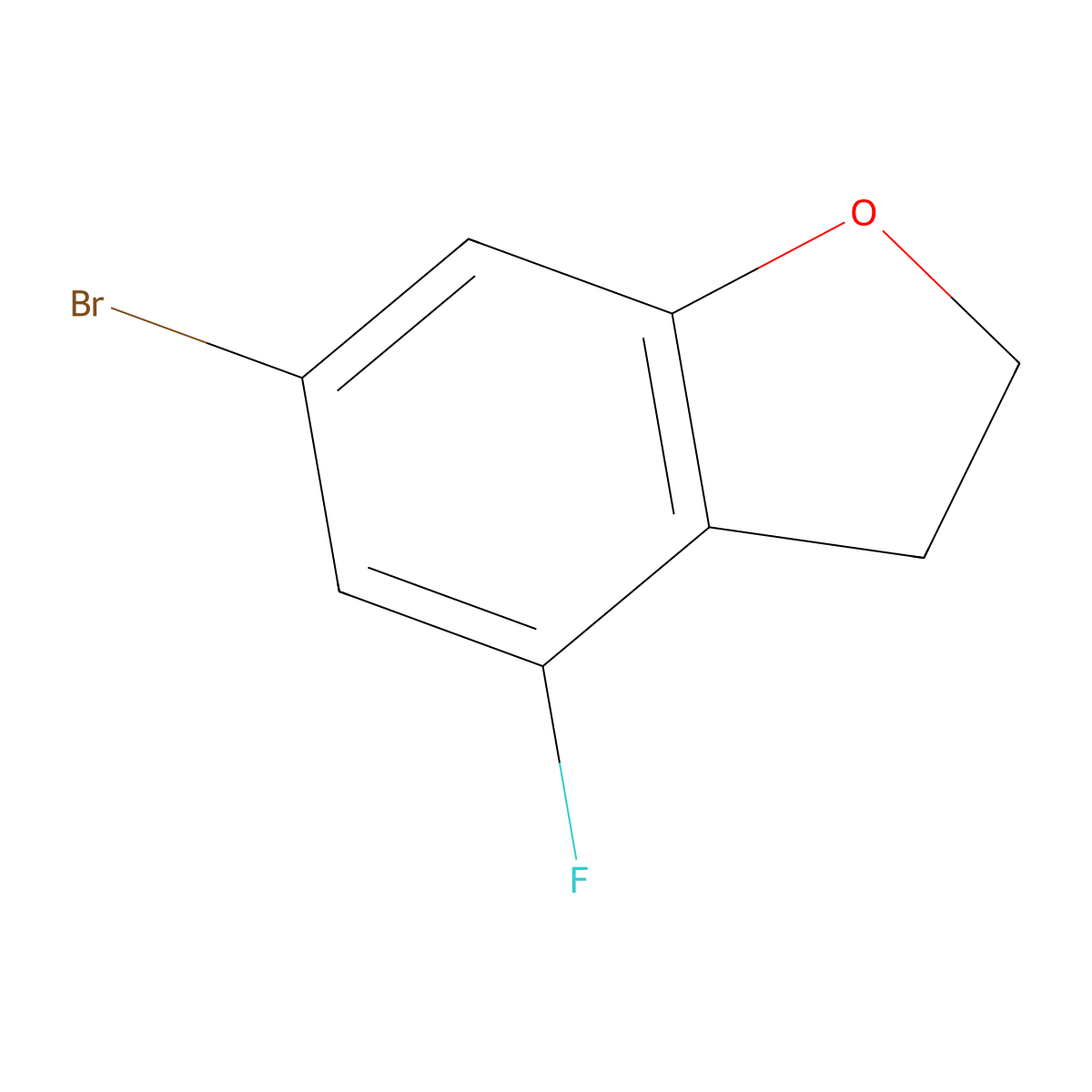 6-Bromo-4-fluoro-2,3-dihydrobenzofuran molecular structure, CAS 2468056-33-7