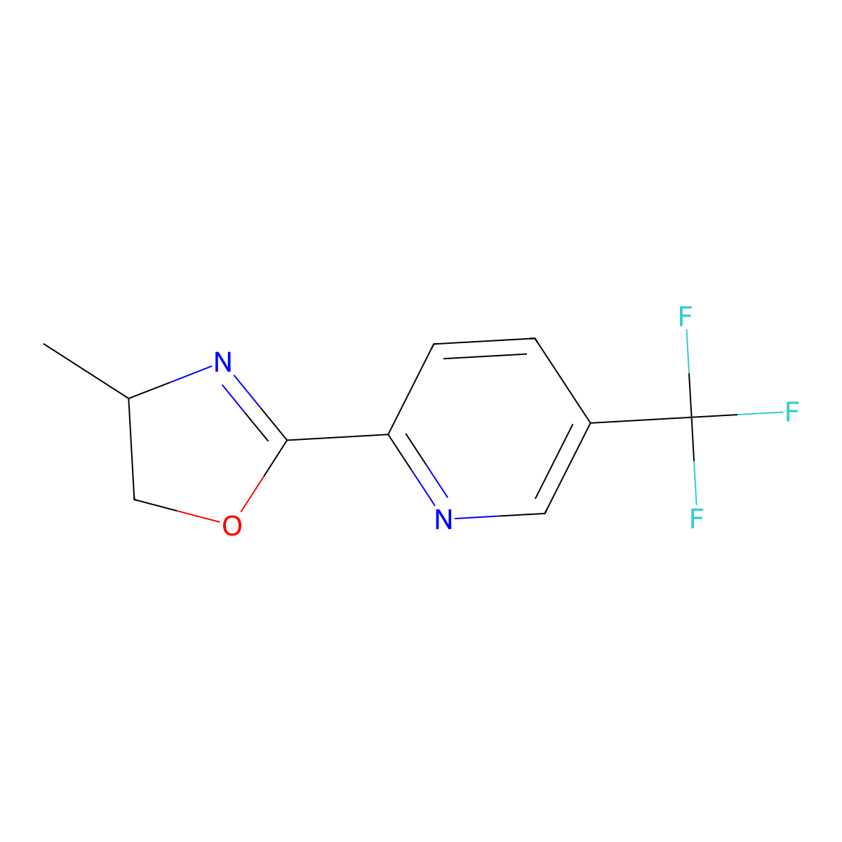 4-Methyl-2-(5-(trifluoromethyl)pyridin-2-yl)-4,5-dihydrooxazole molecular structure, CAS 2468171-15-3