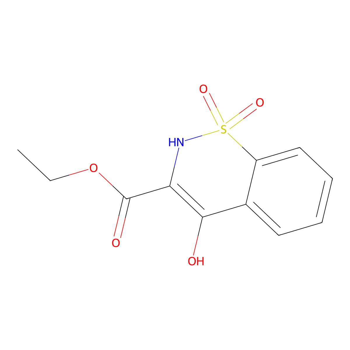 Ethyl 4-hydroxy-2H-1,2-benzothiazine-3-carboxylate 1,1-dioxide molecular structure, CAS 24683-21-4
