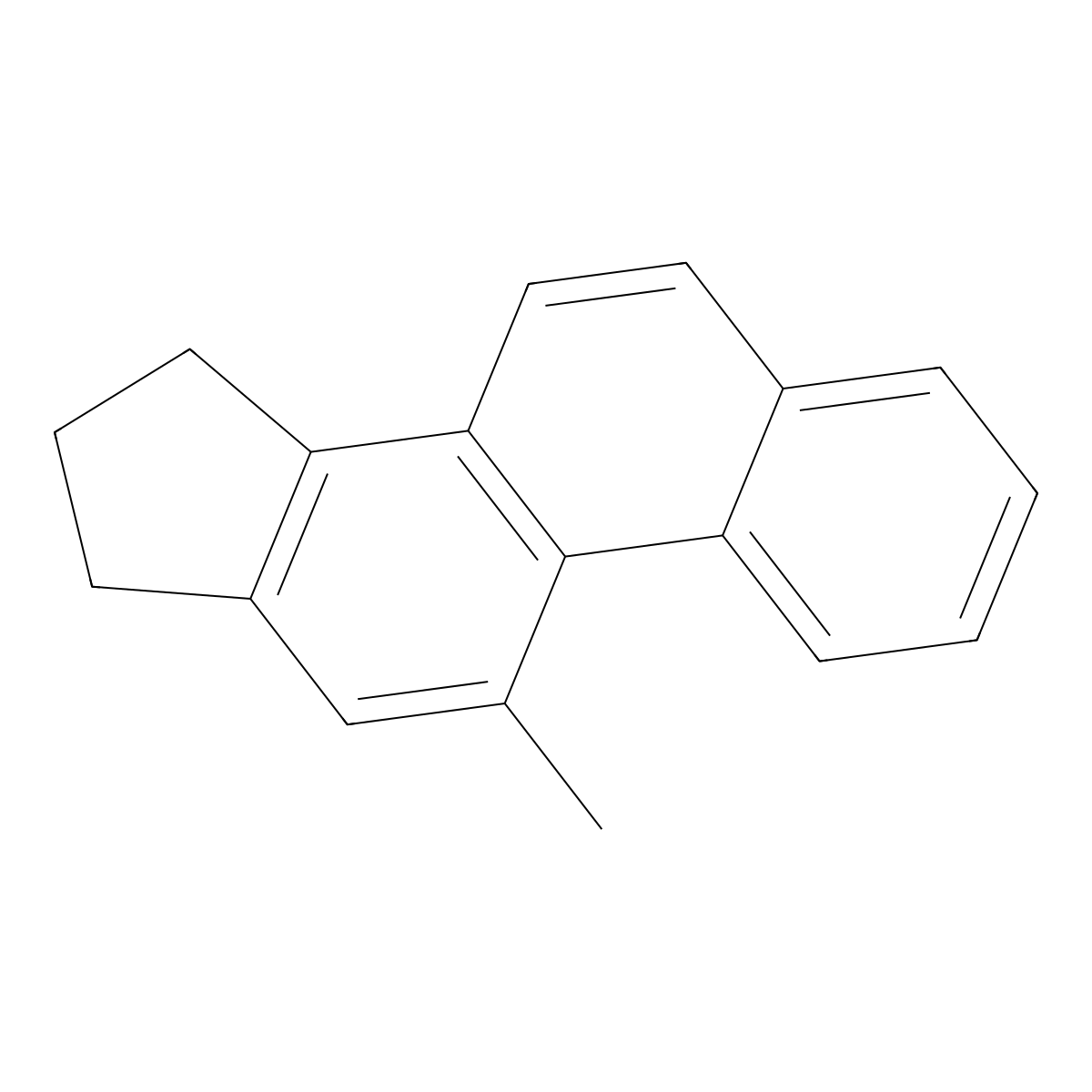 15H-Cyclopenta(a)phenanthrene, 16,17-dihydro-11-methyl- molecular structure, CAS 24684-41-1