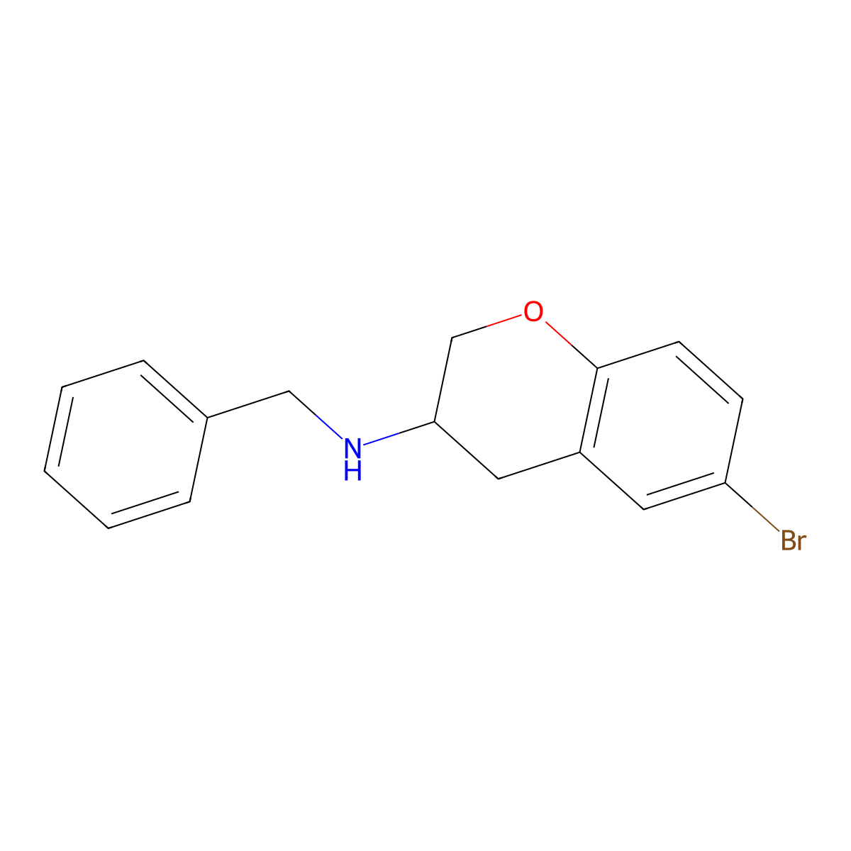N-benzyl-6-bromochroman-3-amine molecular structure, CAS 2468455-08-3