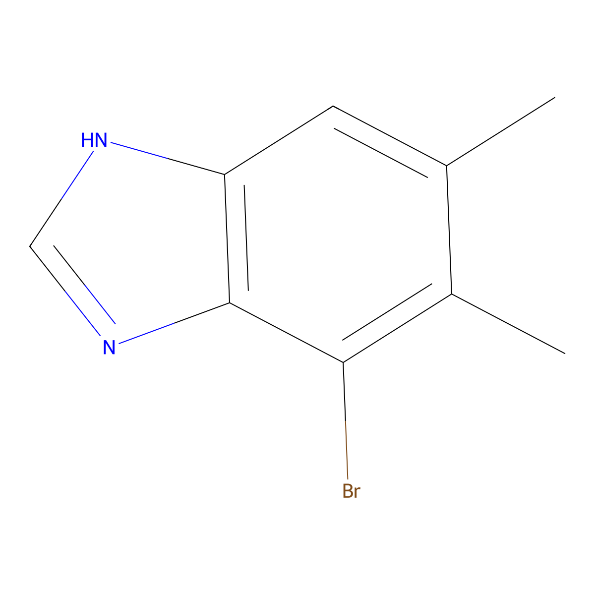 7-Bromo-5,6-dimethylbenzimidazole molecular structure, CAS 2468465-77-0