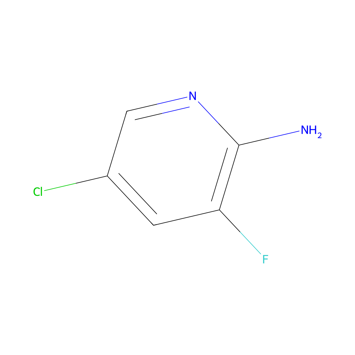 2-Amino-5-chloro-3-fluoropyridine molecular structure, CAS 246847-98-3