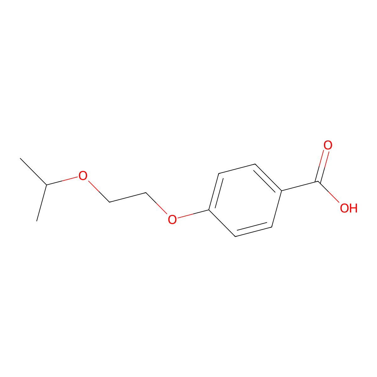 4-(2-Isopropoxyethoxy)benzoic acid molecular structure, CAS 246853-87-2