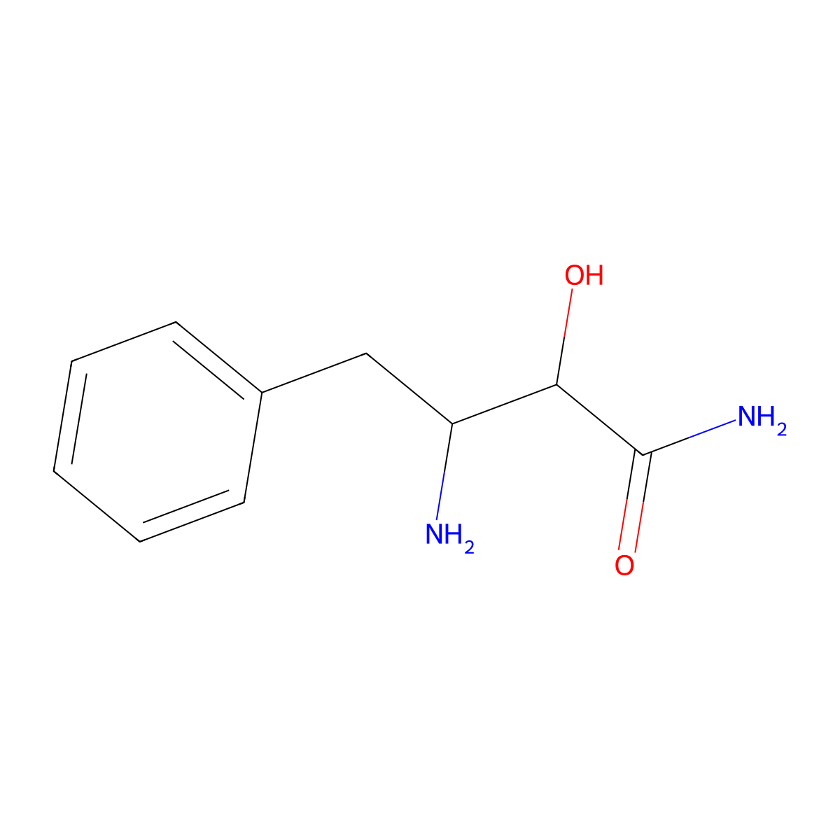 3-Amino-2-hydroxy-4-phenylbutanamide molecular structure, CAS 246856-66-6
