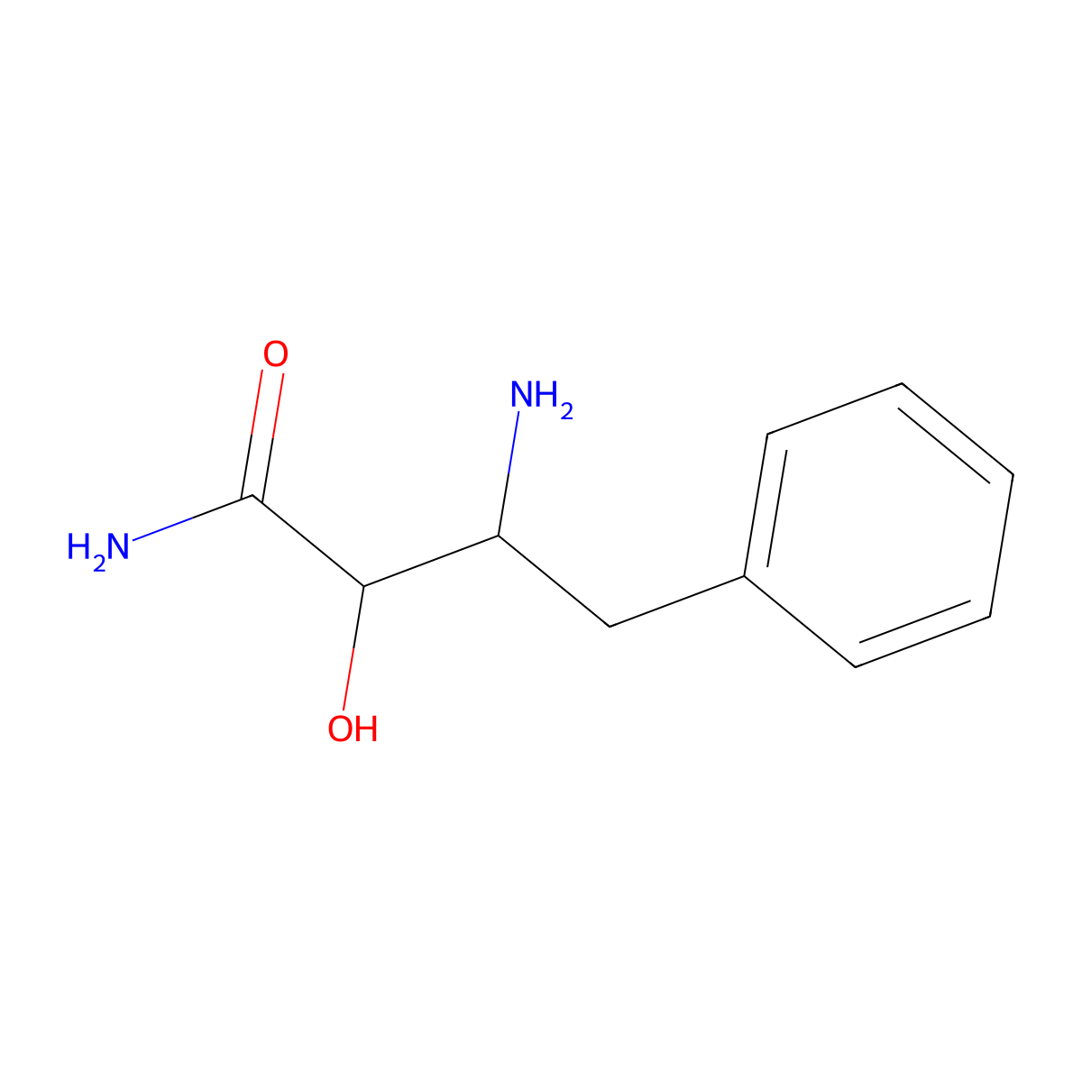 3-Amino-2-hydroxy-4-phenylbutanamide molecular structure, CAS 246856-66-6