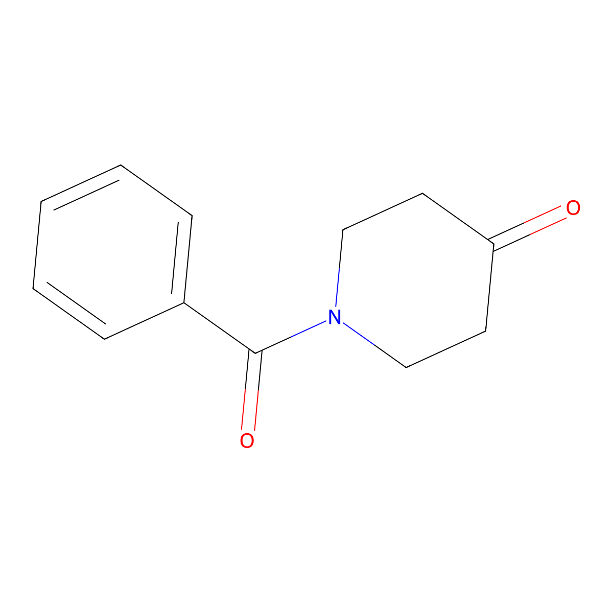 N-Benzoyl-4-piperidone molecular structure, CAS 24686-78-0