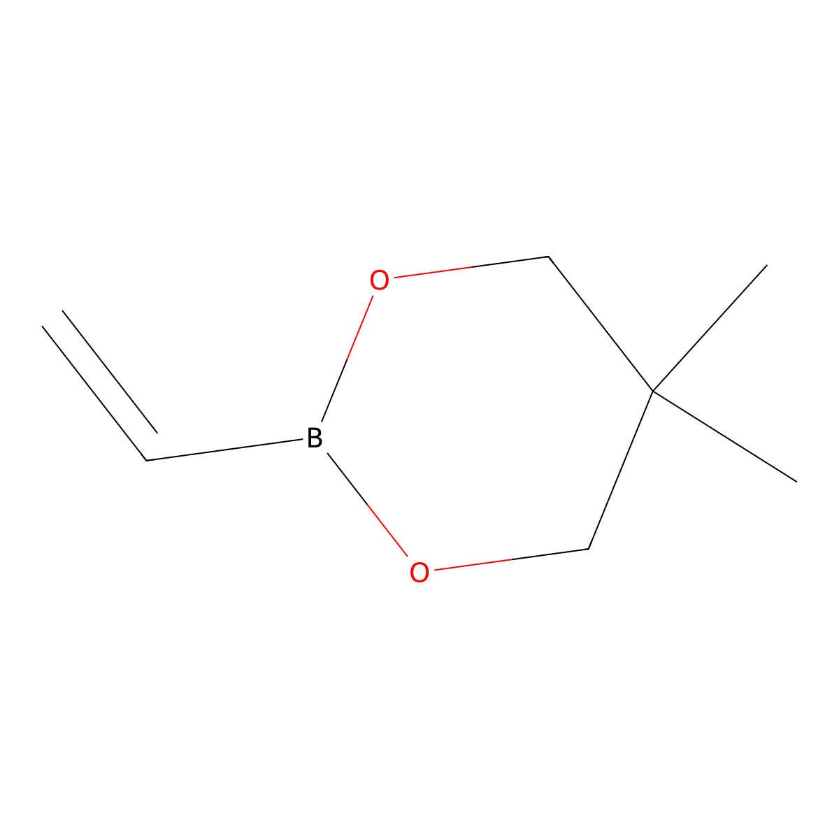 2-Ethenyl-5,5-dimethyl-1,3,2-dioxaborinane molecular structure, CAS 246869-22-7