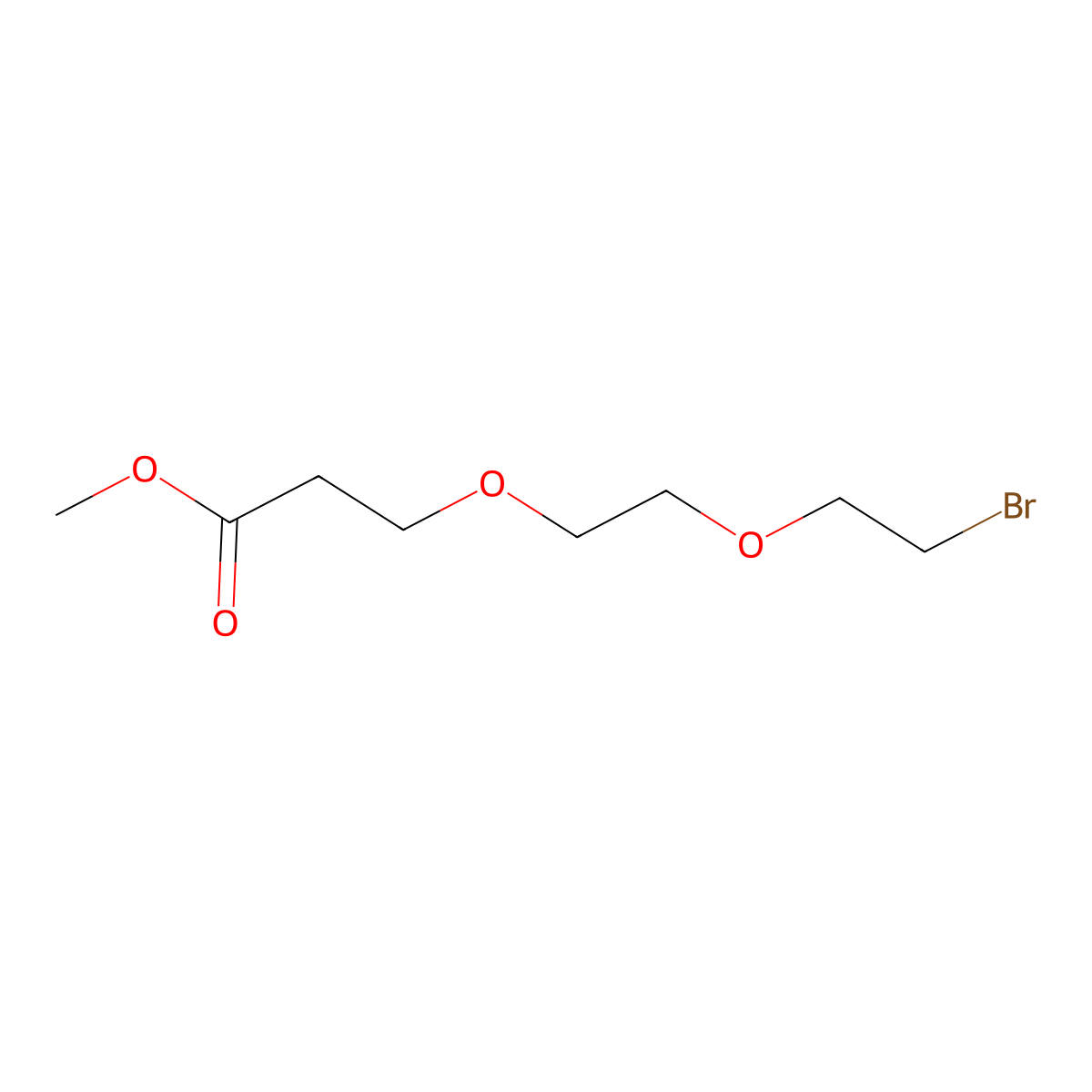 Bromo-PEG2-methyl ester molecular structure, CAS 2468714-95-4