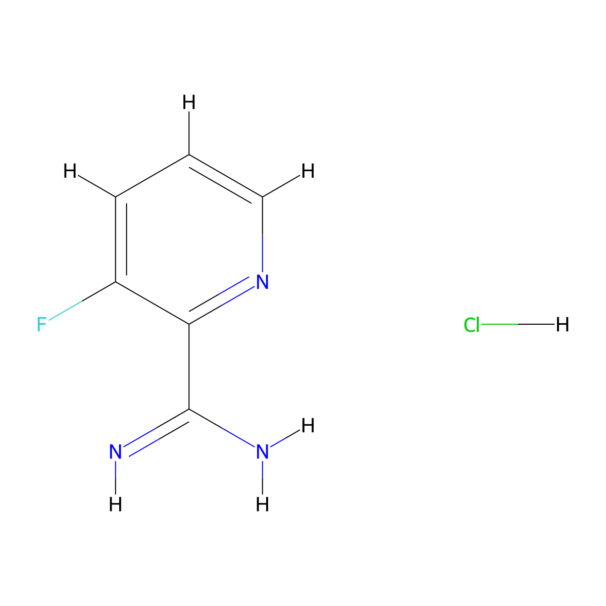 3-Fluoropicolinimidamide hydrochloride molecular structure, CAS 246872-67-3