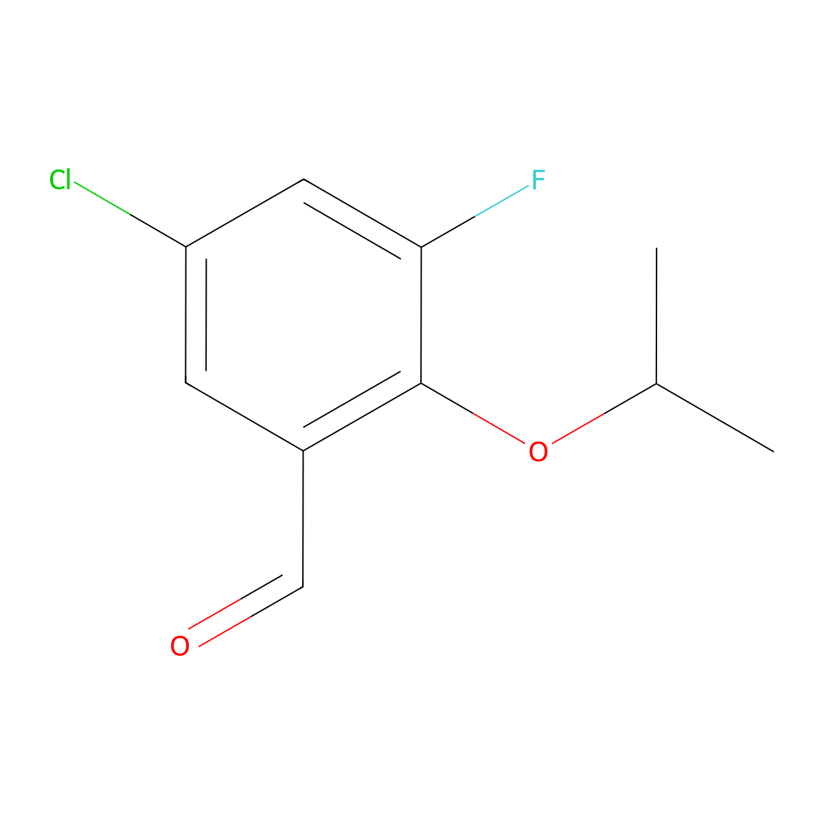 5-Chloro-3-fluoro-2-isopropoxybenZaldehyde molecular structure, CAS 2468729-08-8