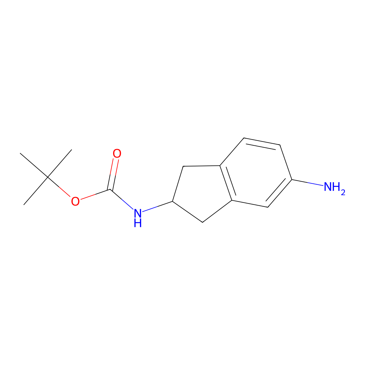 tert-butyl N-(5-amino-2,3-dihydro-1H-inden-2-yl)carbamate molecular structure, CAS 246873-45-0