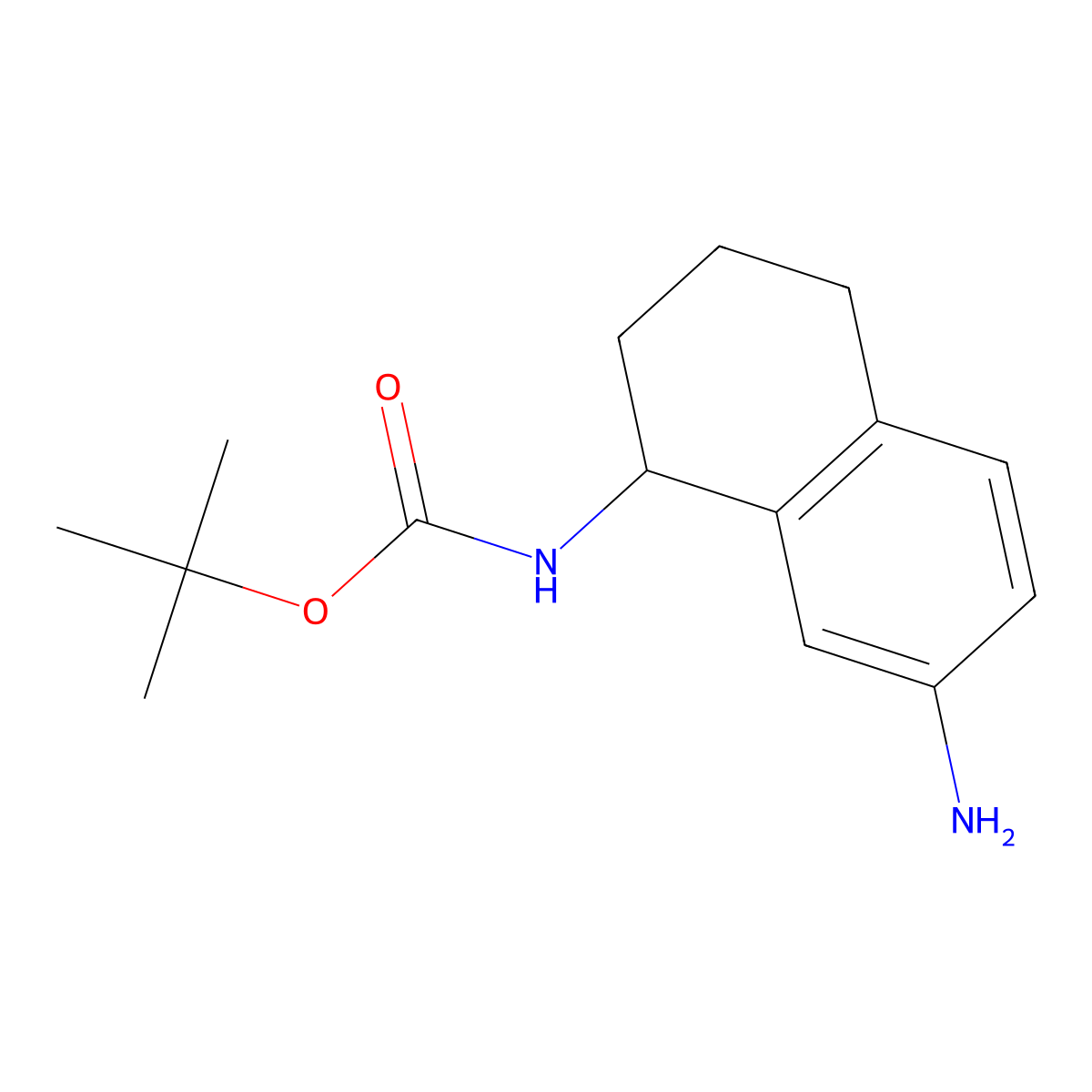 tert-butyl N-(7-amino-1,2,3,4-tetrahydronaphthalen-1-yl)carbamate molecular structure, CAS 246873-46-1