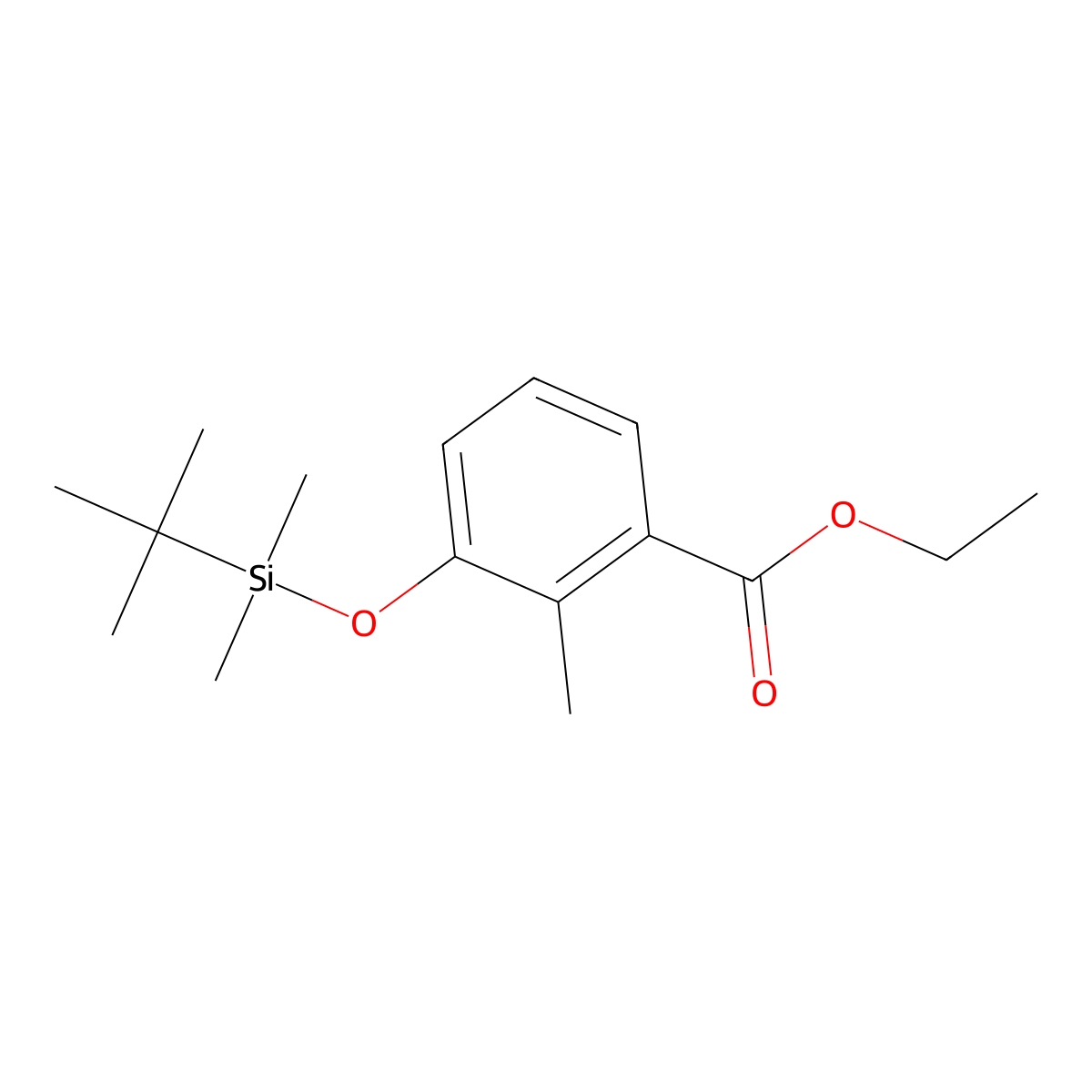 Ethyl 3-((tert-butyldimethylsilyl)oxy)-2-methylbenzoate molecular structure, CAS 2468730-37-0