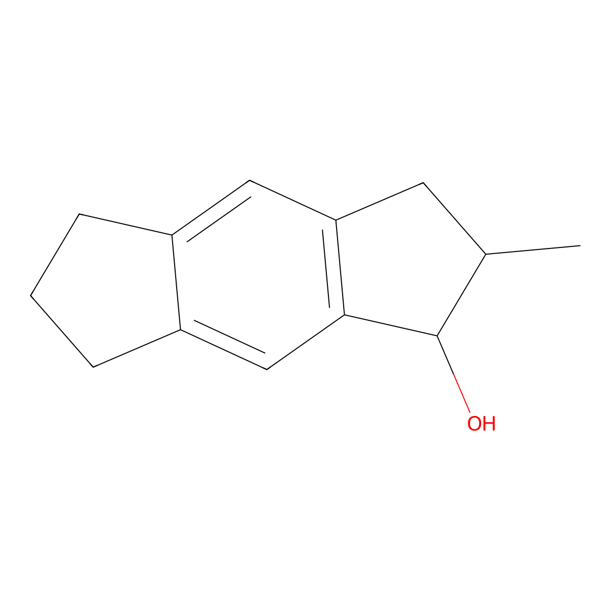 2-Methyl-1,2,3,5,6,7-hexahydro-s-indacen-1-ol molecular structure, CAS 246876-13-1