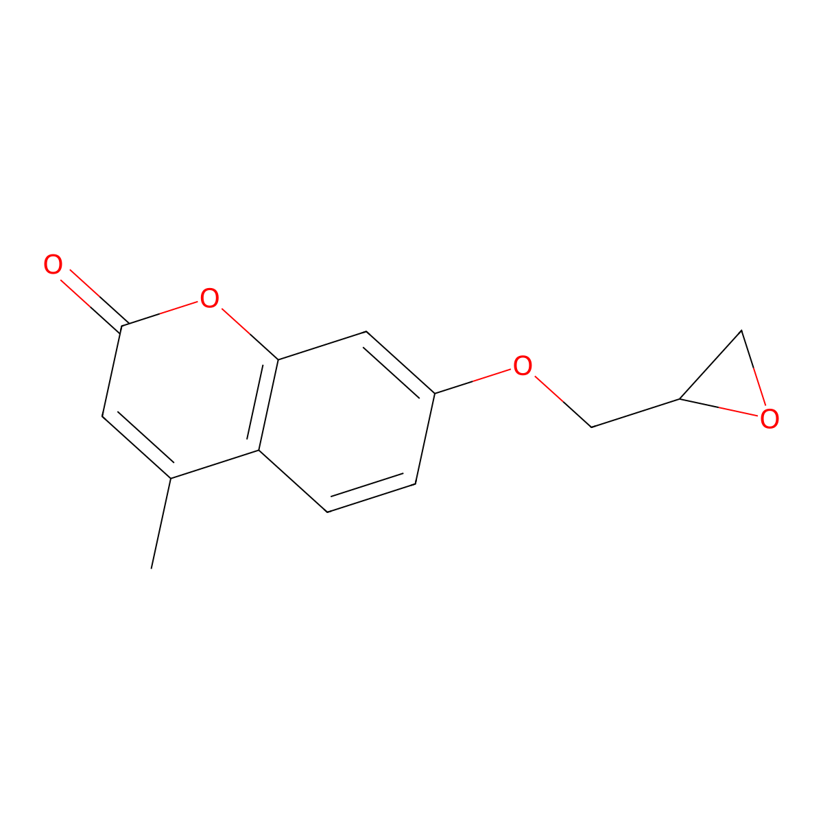 4-Methyl-7-(oxiran-2-ylmethoxy)-2H-chromen-2-one molecular structure, CAS 24689-27-8