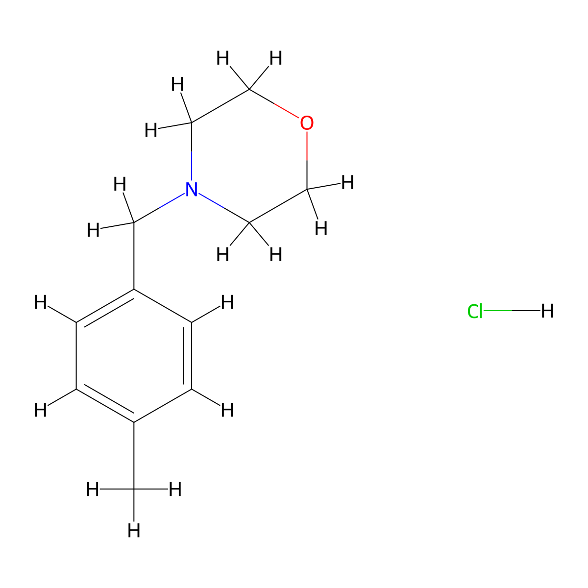 4-(4-Methylbenzyl)morpholine hydrochloride molecular structure, CAS 2468911-28-4