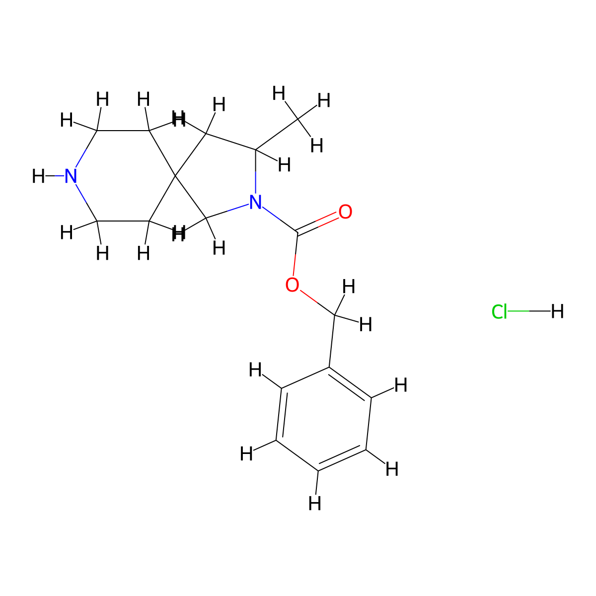 Benzyl 3-methyl-2,8-diazaspiro[4.5]decane-2-carboxylate hydrochloride molecular structure, CAS 2468931-11-3