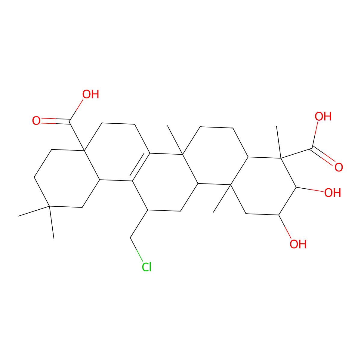 Senegenin molecular structure, CAS 2469-34-3