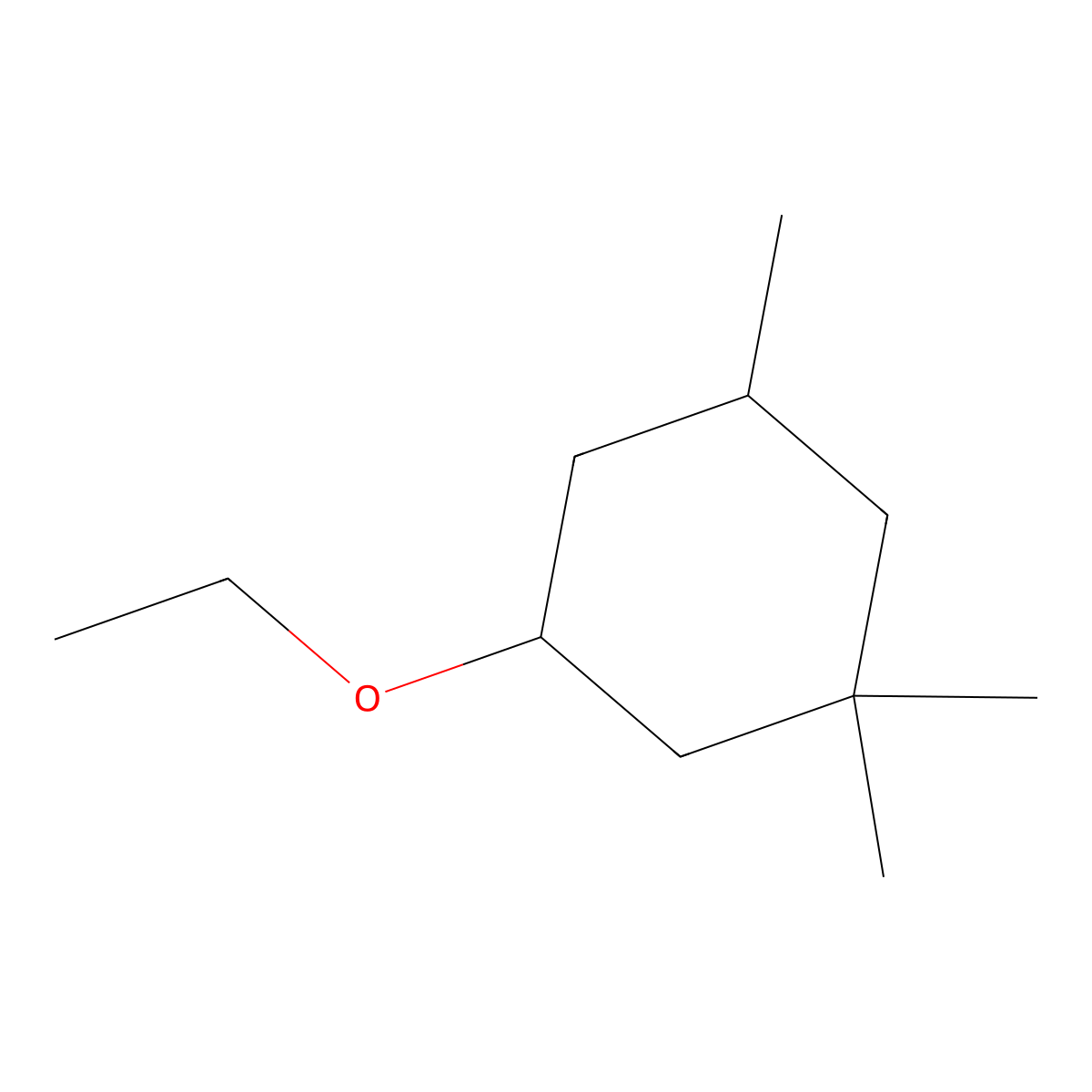 Cyclohexane, 3-ethoxy-1,1,5-trimethyl-, cis- molecular structure, CAS 24691-15-4