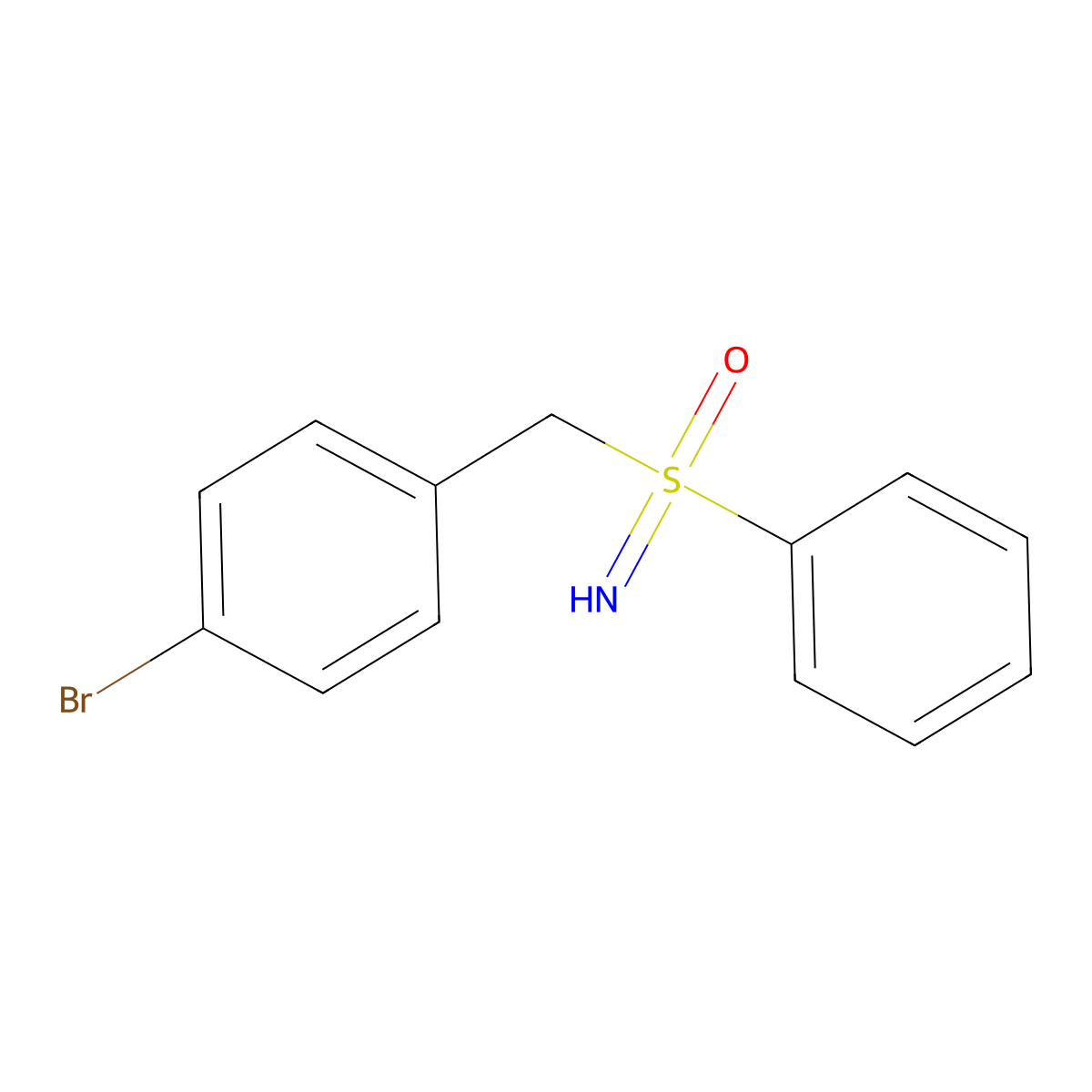 1-Bromo-4-(phenylsulfonimidoylmethyl)benzene molecular structure, CAS 2469114-41-6