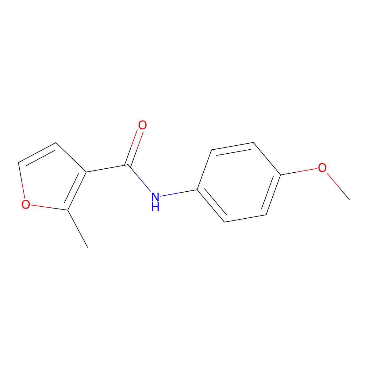 N-(4-methoxyphenyl)-2-methylfuran-3-carboxamide molecular structure, CAS 24692-03-3