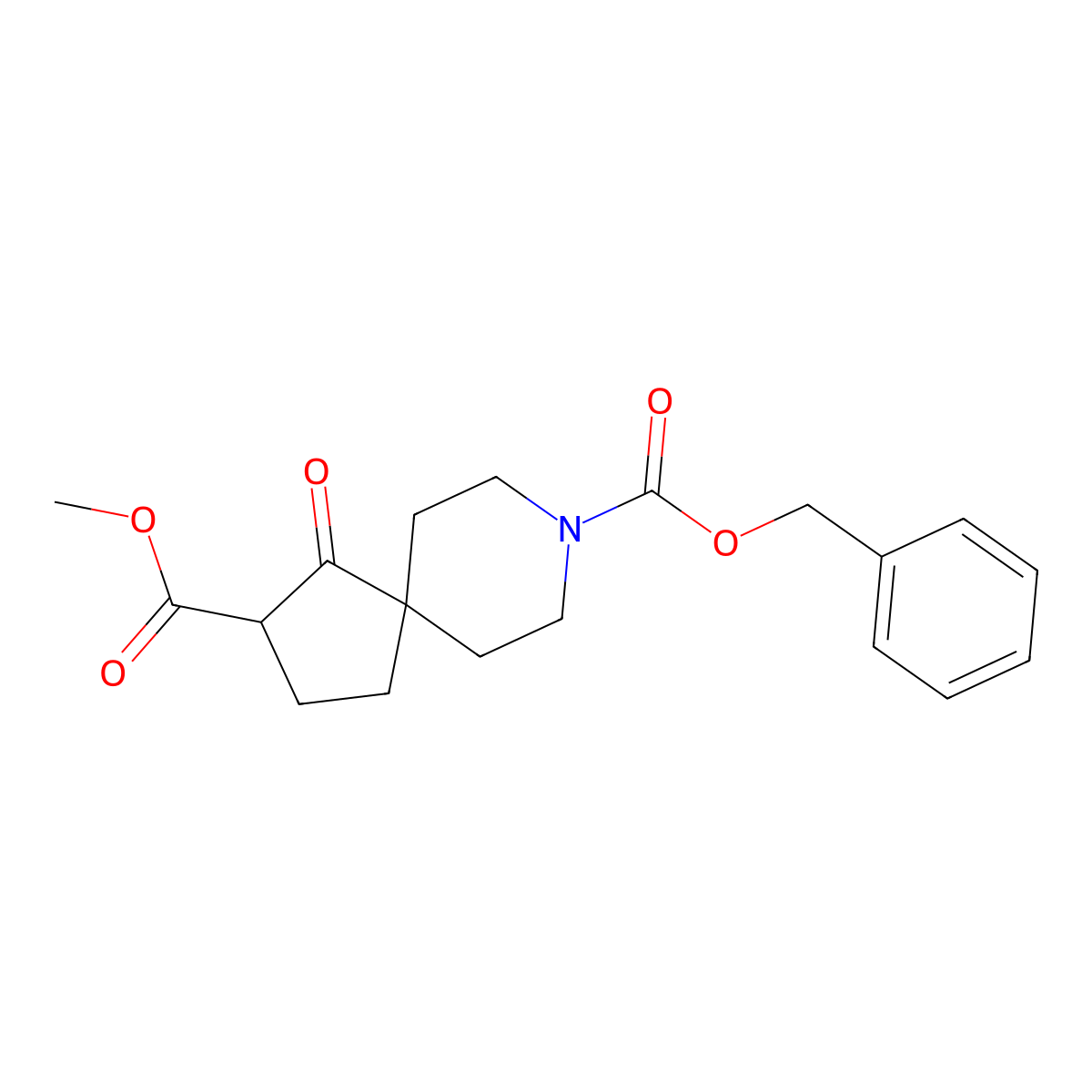 8-Benzyl 2-methyl 1-oxo-8-azaspiro[4.5]decane-2,8-dicarboxylate molecular structure, CAS 2469308-82-3