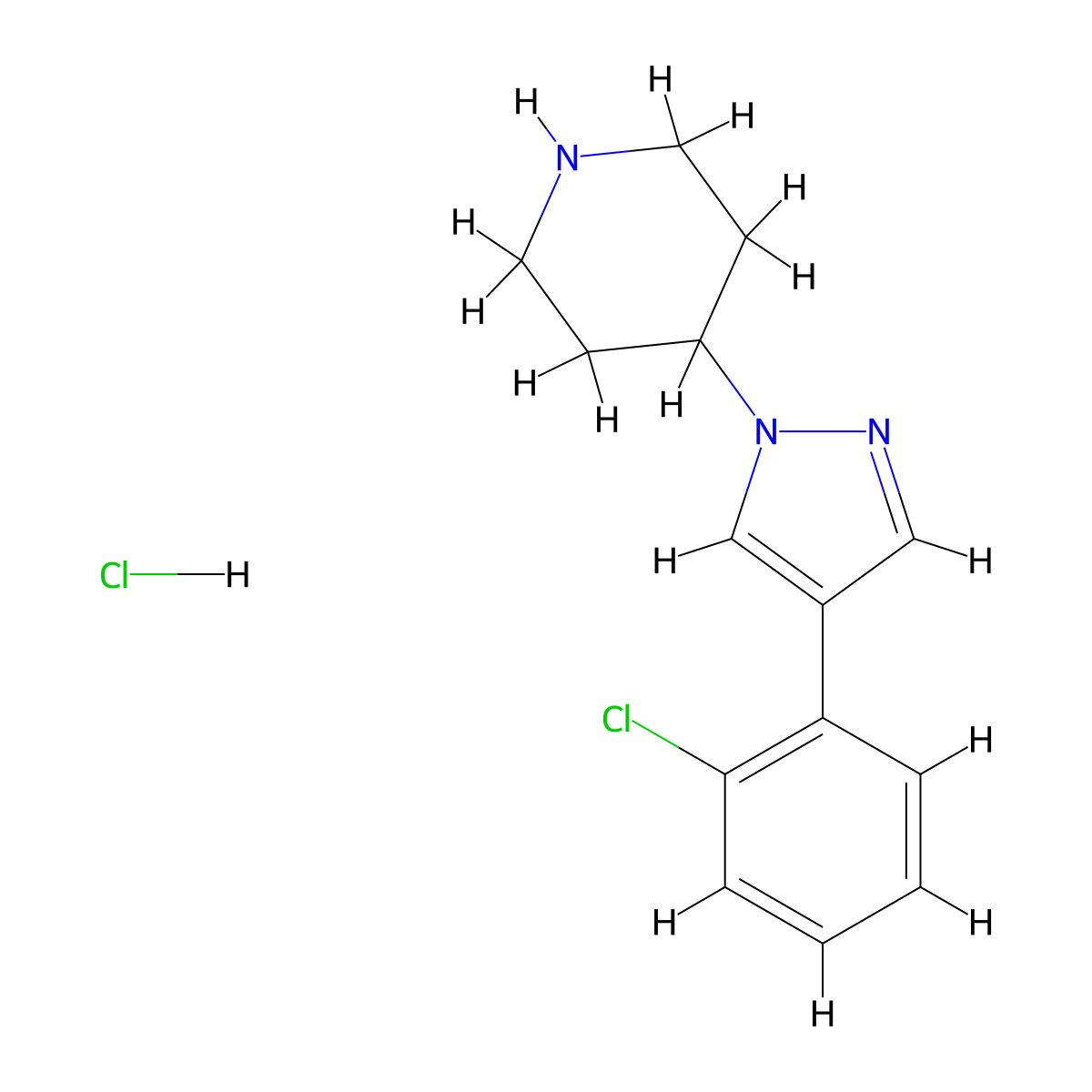 4-(4-(2-chlorophenyl)-1H-pyrazol-1-yl)piperidine hydrochloride molecular structure, CAS 2469308-87-8