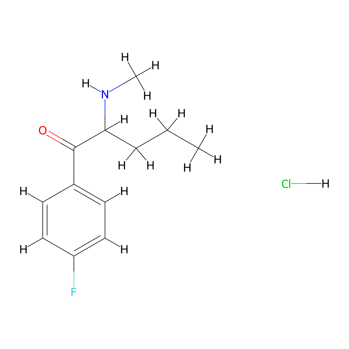 4-Fluoropentedrone hydrochloride molecular structure, CAS 2469350-88-5